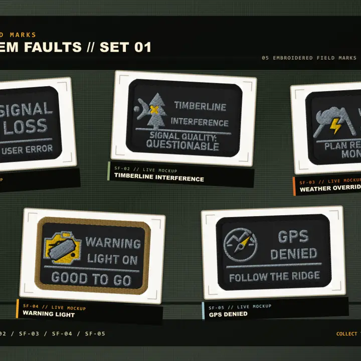 System Faults Set 01 collector board showing SF-01 through SF-05