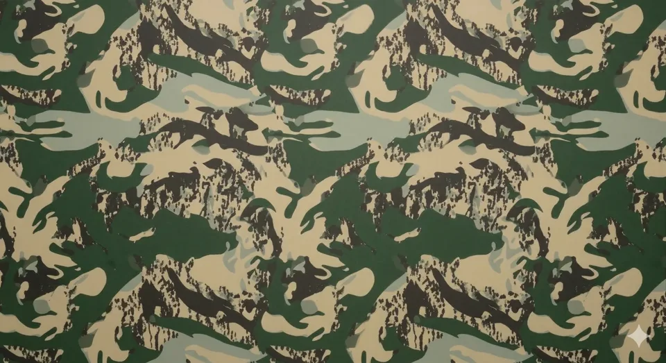 Original TV-D1 camouflage artwork in the Tobacco Valley palette