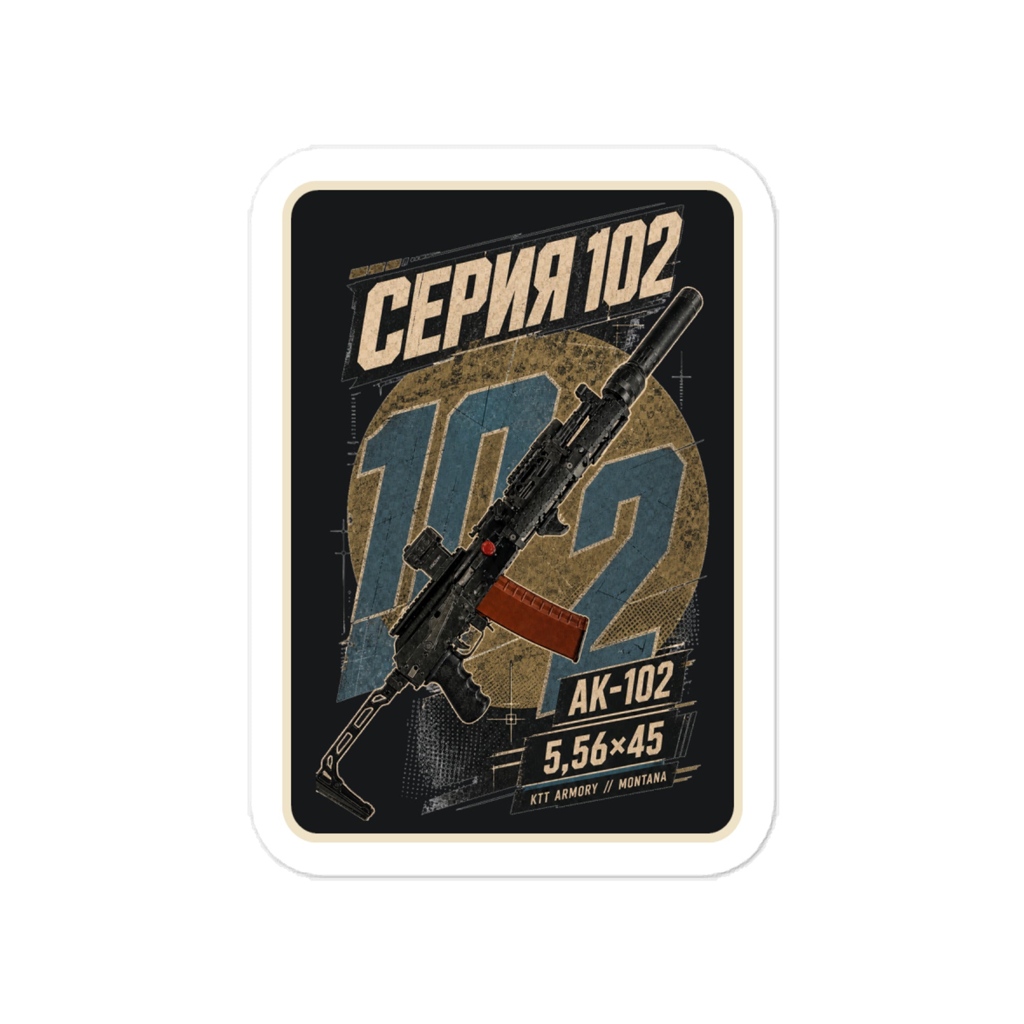 Series 102 AK-102 vinyl sticker