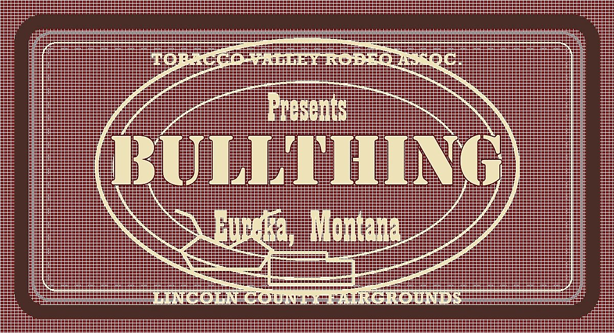Embroidered BULLTHING fairgrounds patch — Tobacco Valley Rodeo Assoc., Lincoln County Fairgrounds