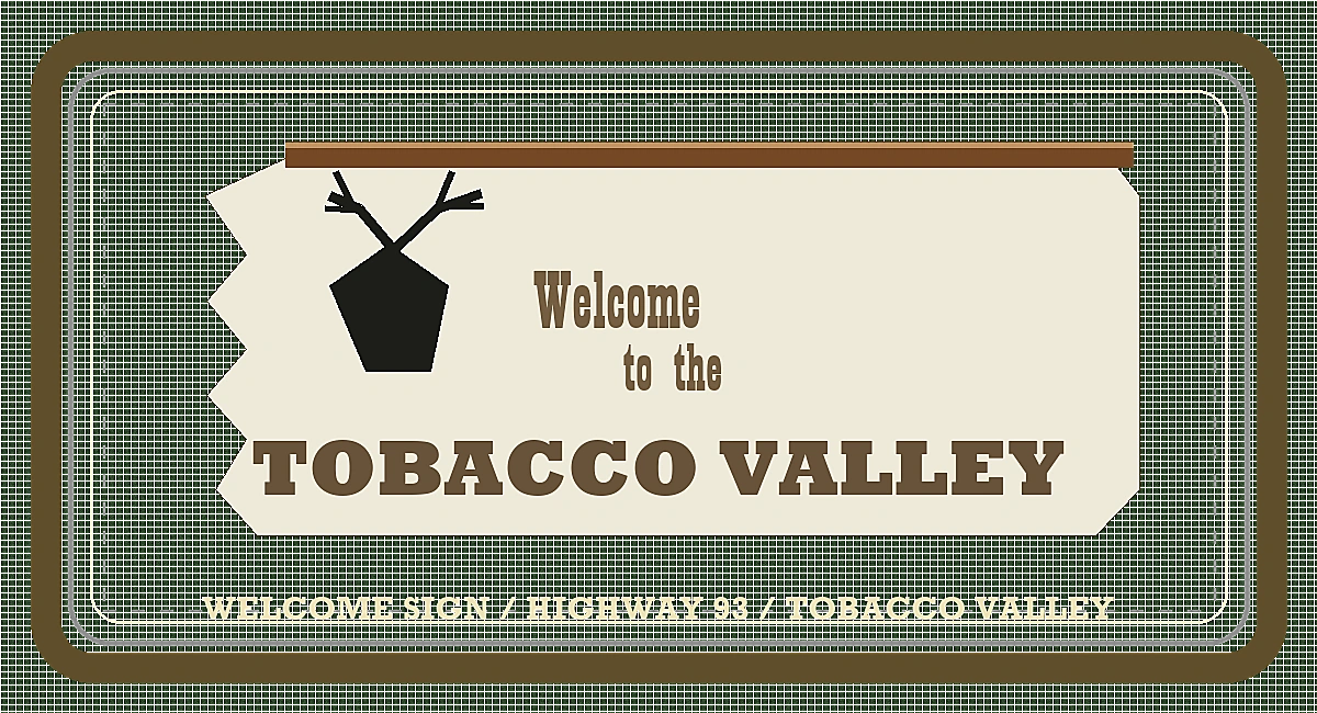 Embroidered Welcome to the Tobacco Valley road-sign patch, Highway 93