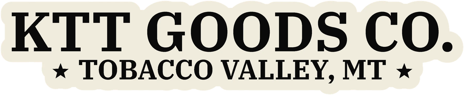 KTT Goods Co. Tobacco Valley dark chest mark