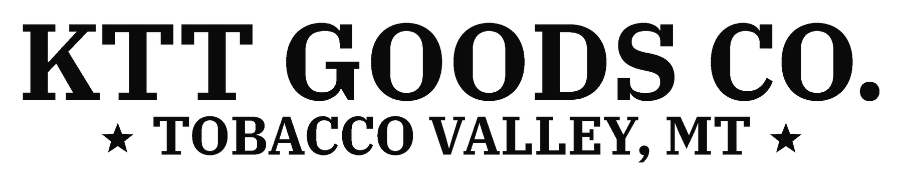 KTT Goods Co. Tobacco Valley ink front chest mark