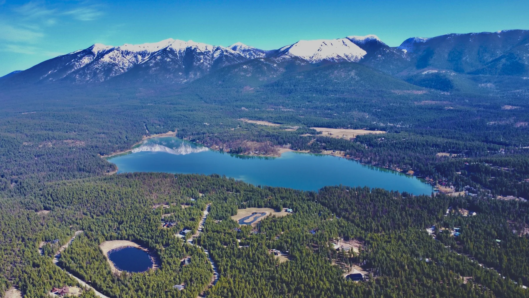 Lake and valley overlook in Northwest Montana